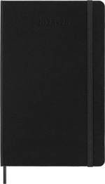 Еженедельник Moleskine (DHB18WH3) Academic Horizontal Large 130х210мм датир.18мес 208стр. черный