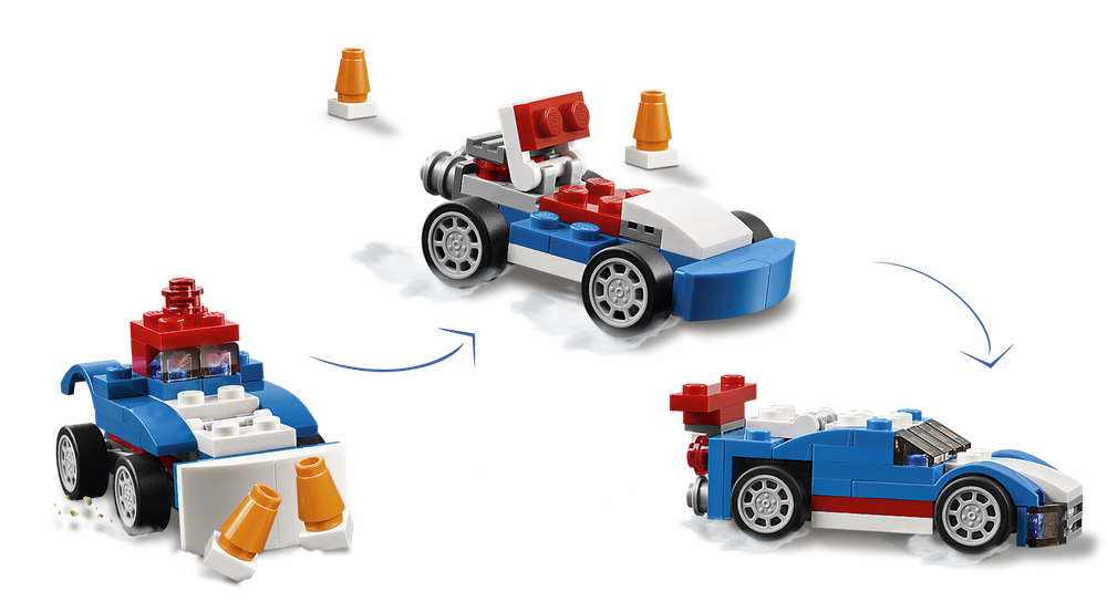 LEGO Creator: Синий гоночный автомобиль 31027 — Blue Racer — Лего Креатор Создатель