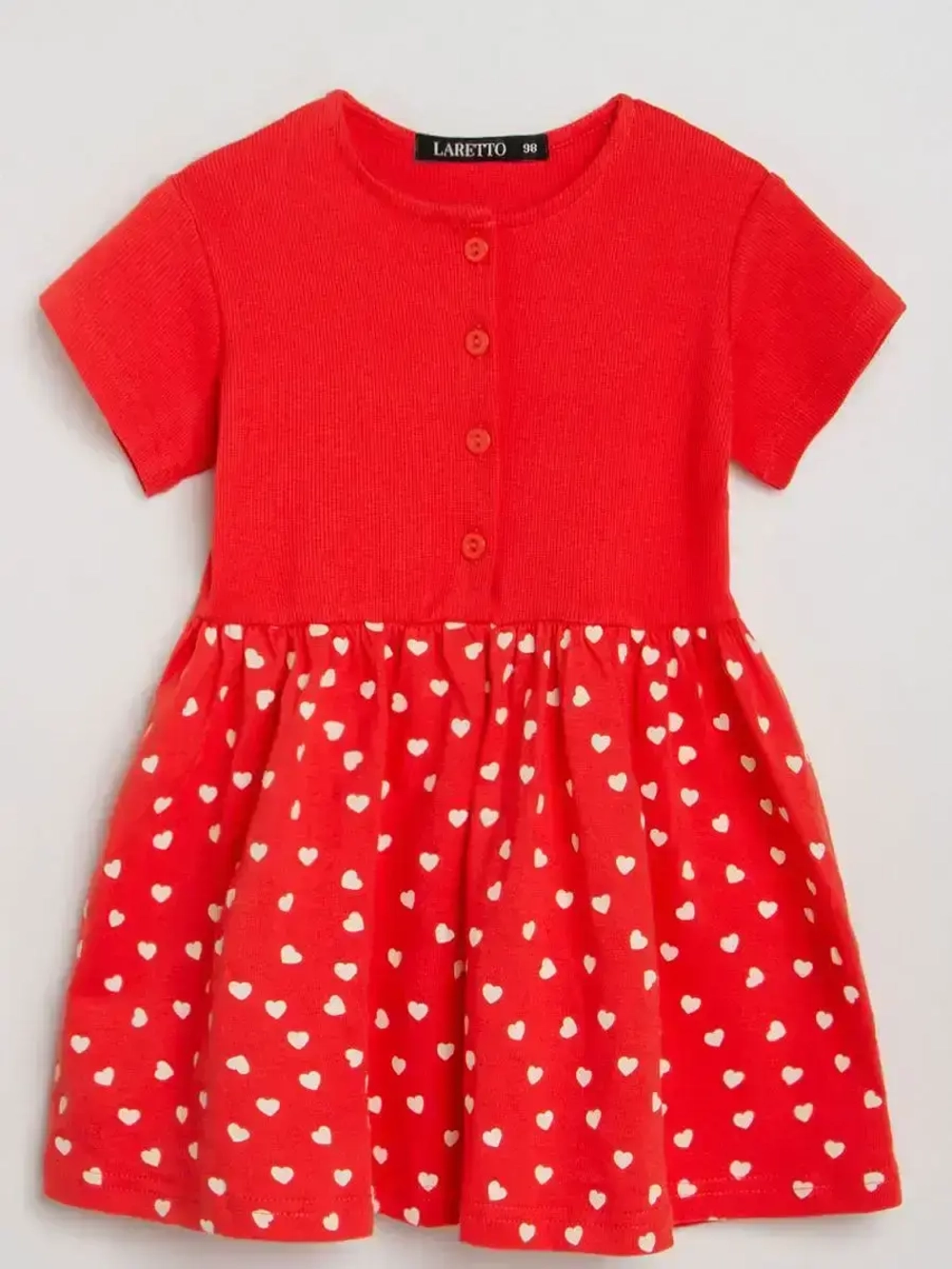 Платье в садик для девочки с коротким рукавом