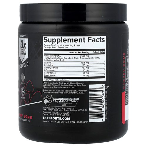 EFX Sports, EAA, вишня, 213 г (7,51 унции)