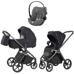 Коляска Carrello Vector 2025 CRL-6551 и автокресло Cybex Cloud G i-Size Lava Grey 3 в 1 Shadow Black