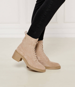 Кожаные ботильоны на каблуке Tommy Hilfiger - бежевый(FW0FW08090)