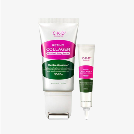 CKD Сыворотка с роликом + мини-крем Retino Collagen Small Molecule 300 Guasha Lifting Serum (40 мл)
