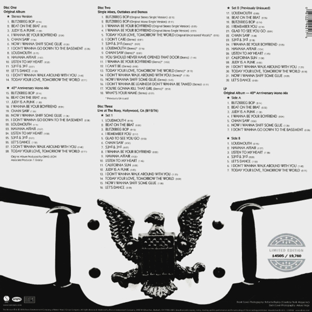 Ramones / Ramones (40th Anniversary Deluxe Edition)(LP+3CD)