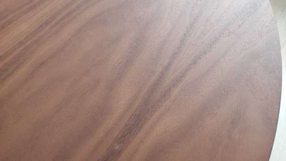 Стол обеденный Type D 120 см основание D 43 см (орех/черный)