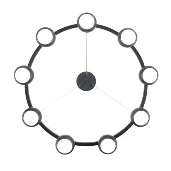 8242/9 COMFI LN26 245 черный металл Светильник подвесной LED GX53 8*7W 220V LUAZANA