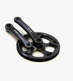 Шатуны-система Prowheel, 1ск., 42 зуб., 1/2"х3/32",сталь с защитой; шатуны 165мм, алюминий, резьба 9/16", под квадрат, черные (10)