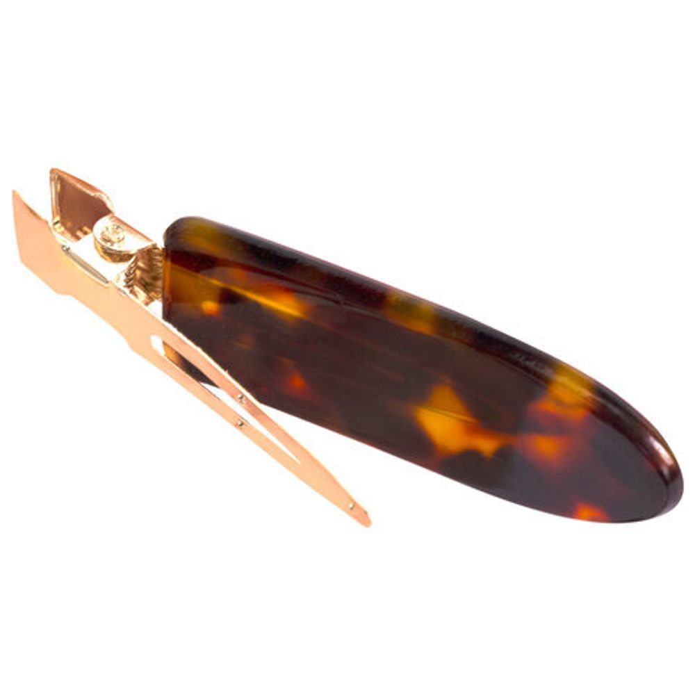 Заколки для волос НАБОР 4 шт., 6 см, глянцевый, черный, черепаховый, MONTE VITA, 457088