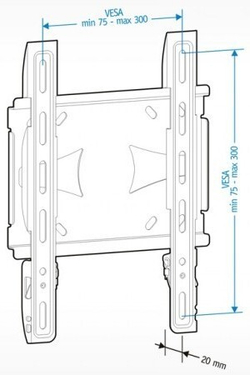 Кронштейн для телевизора Holder LCDS-5045 металлик 19;-40; макс.45кг настенный фиксированный