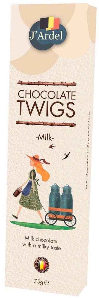 Шоколад Жардель Хворост из молочного шоколада / J&#39;Ardel Milk Chocolate Twigs 75г