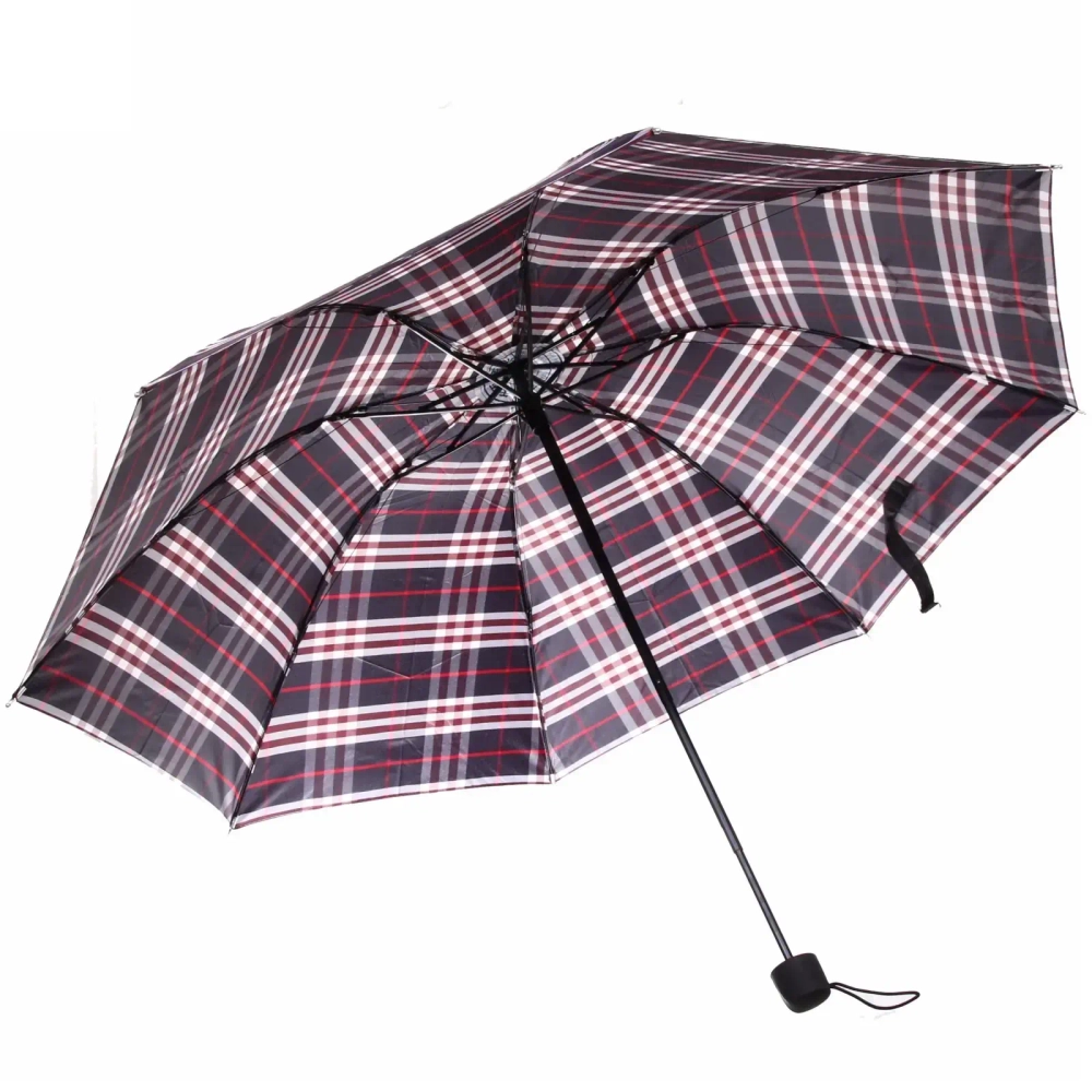 Зонт женский механический «Классическая клетка» d-100см, в, длина в слож. виде 24см