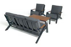 "Лотос" лаунж-зона 5-местная из алюминия, цвет темно-серый