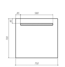 Зеркало Домино Good Light 750х700х20 мм сенсорное с подсветкой (GL7007Z)