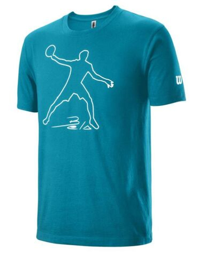 Футболка для мальчика теннисная Wilson Bela Tech Tee - barrier reef