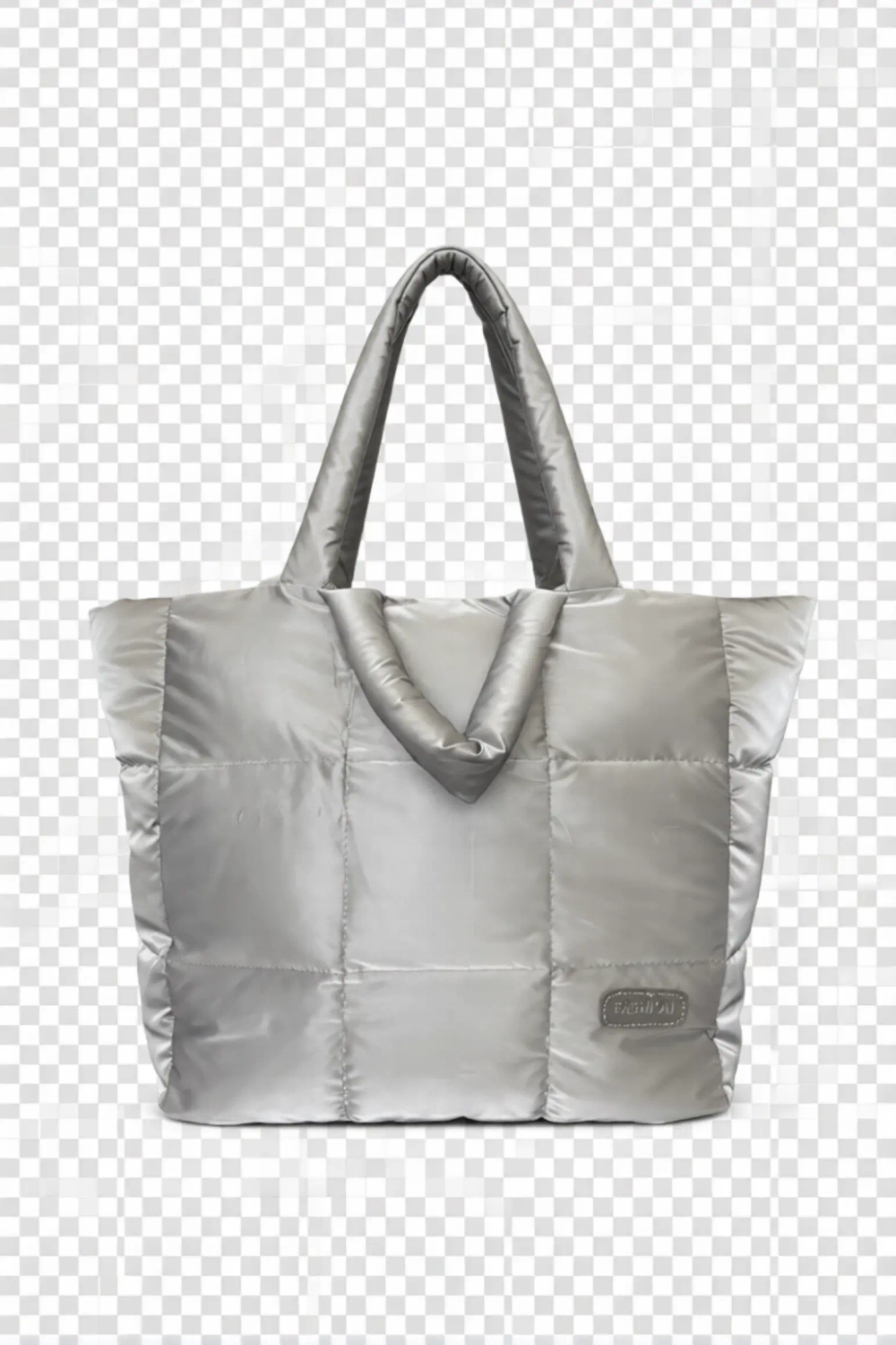 Сумка женская через плечо текстильная серебро QOZA