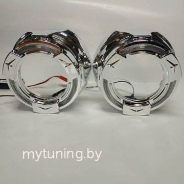 Маска для линзы 3' "Jeep-1" с LED (COB)