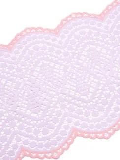 03-177  Кружево эластичное 18 см, лиловый/розовый