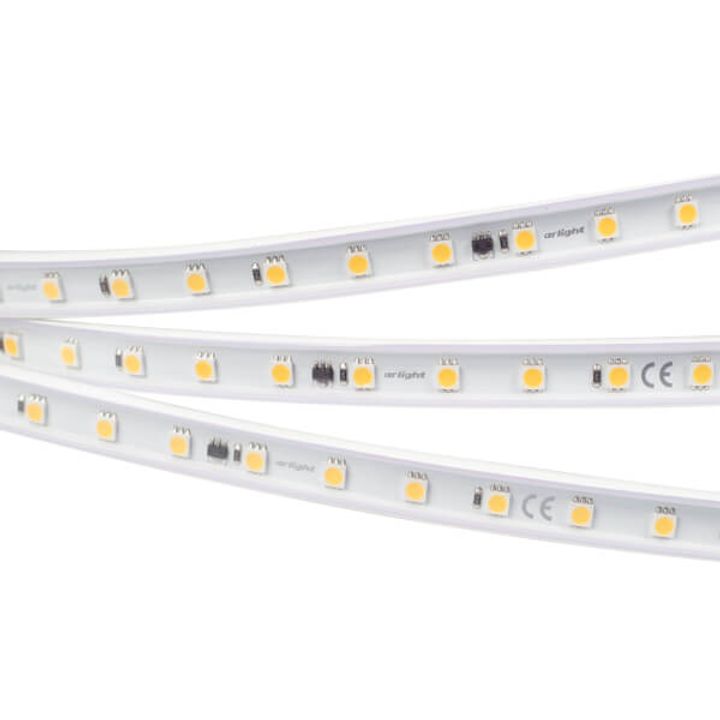 Светодиодная влагозащищенная лента Arlight 8W/m 54LED/m 5060SMD холодный белый 10M 029403(2)