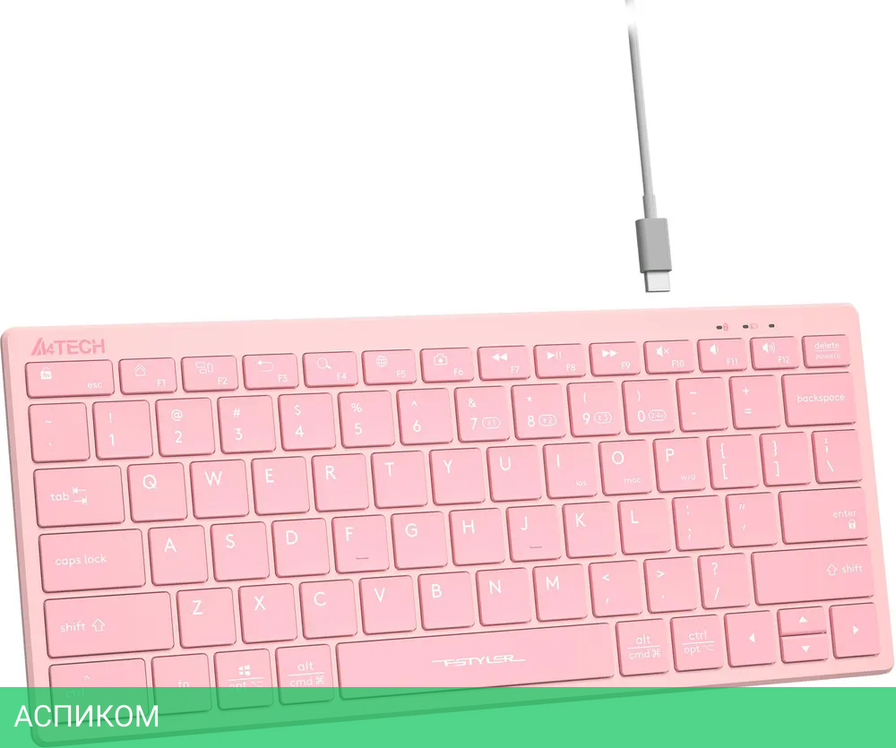 Клавиатура A4Tech Fstyler FBX51C розовый