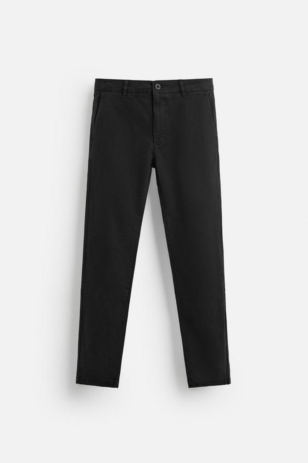 ZARA БРЮКИ ЧИНОС SKINNY FIT, ЧЕРНЫЙ