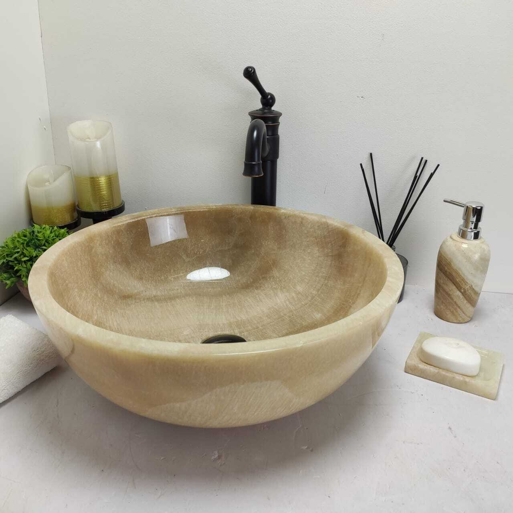 Раковина из оникса Bowl Sunset TinLip BO-60594 2cm 45*45*17