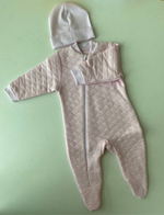 Комплект на выписку "Малышки" (7 пр.) - лето (плед,комб.-мол, комб-кн,шап. с отв, шап.,цап.,бант (Цвет: Розовый)