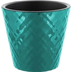 Горшок для цветов InGreen Manhattan D160мм, 1,6 л c дренажной вставкой, тропический лес
