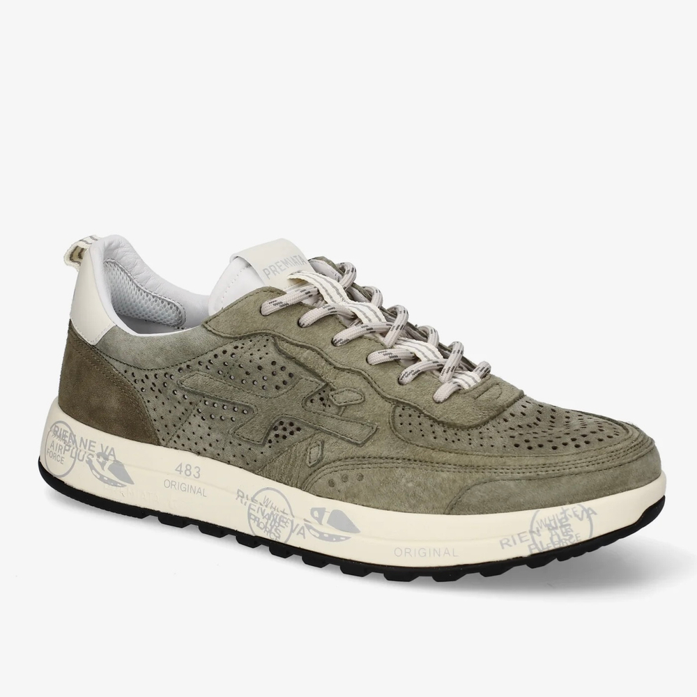 Замшевые кроссовки Premiata Nous 8290 с перфорацией