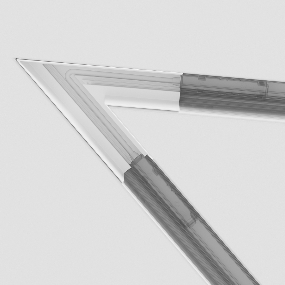 Угол для соединения 45° встраиваемого магнитного шинопровода Maytoni Gravity TRA010CLS-42W