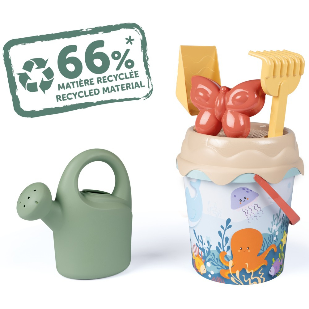 Ведёрко для песка с аксессуарами Smoby Green 862173 для детей от 18 месяцев — фото 2