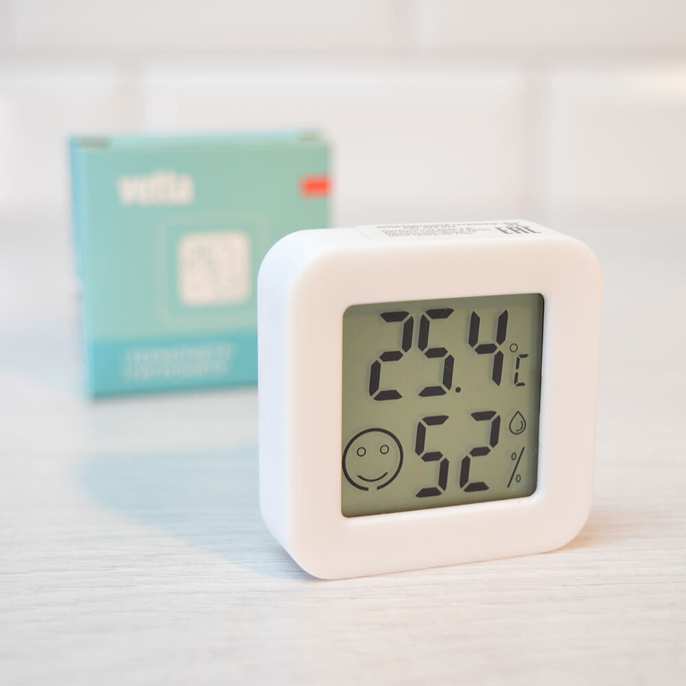 Термометр гигрометр комнатный 4,4*4,4*1,5см VETTA