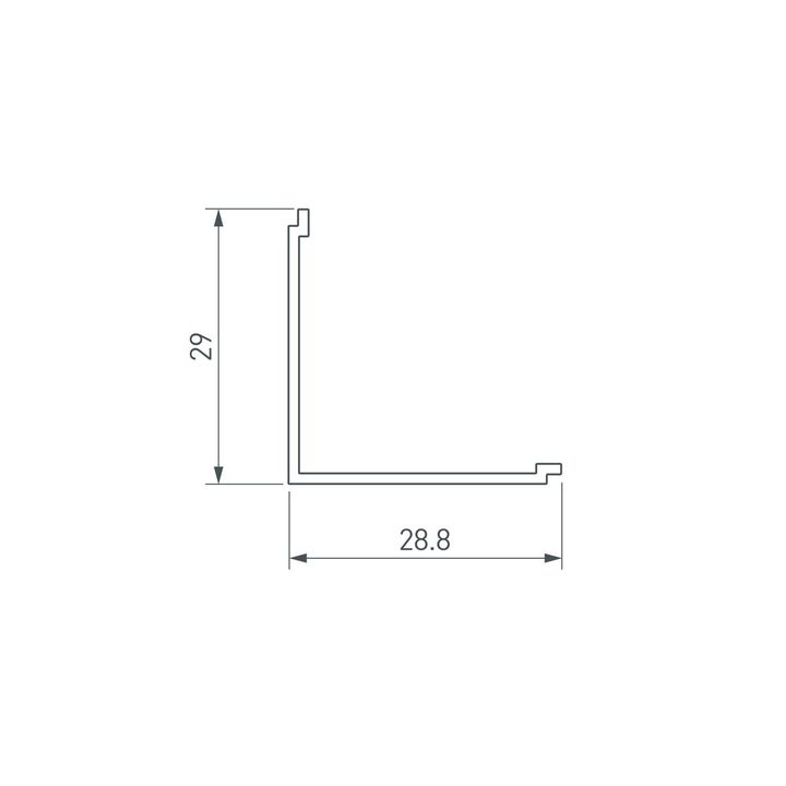 Рассеиватель Arlight SL-Kant-H30-3000 Square Opal 046184