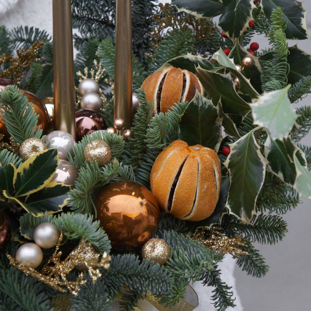 Большая новогодняя шляпная коробка