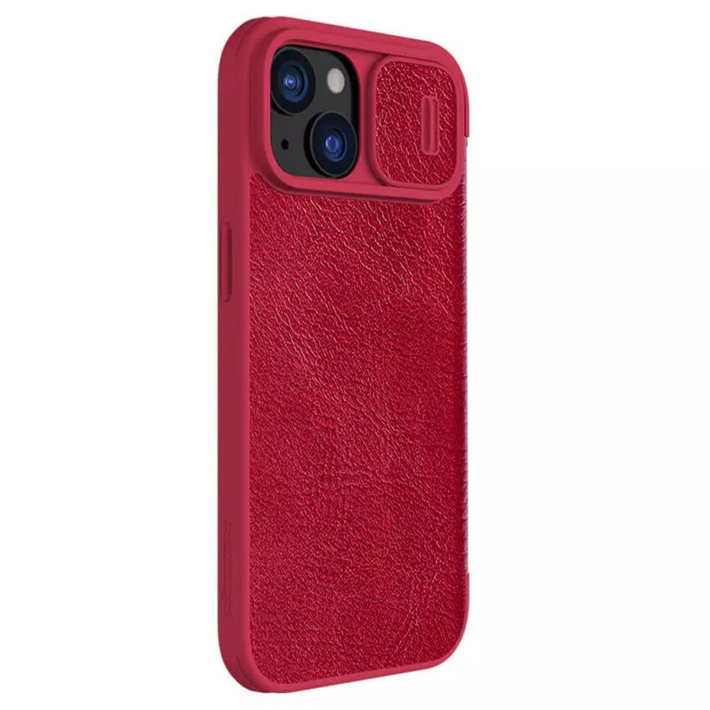 Кожаный чехол-книжка Nillkin Leather Qin Pro c защитой камеры для iPhone 15