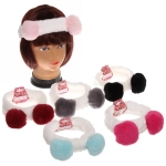 Повязка на голову «Кокетка - Шарики», цвет розовый, голубой, серый и пудровый, 20*6см (упаковка белый ZIP пакет)