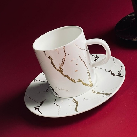 Lenardi 133-427 Чашка 200мл с блюдцем в под.уп.(х48)Фарфор