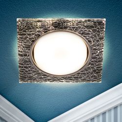 Встраиваемый светильник со светодиодной подсветкой ЭРА DK LD50 WH/BK GX53 белый черный