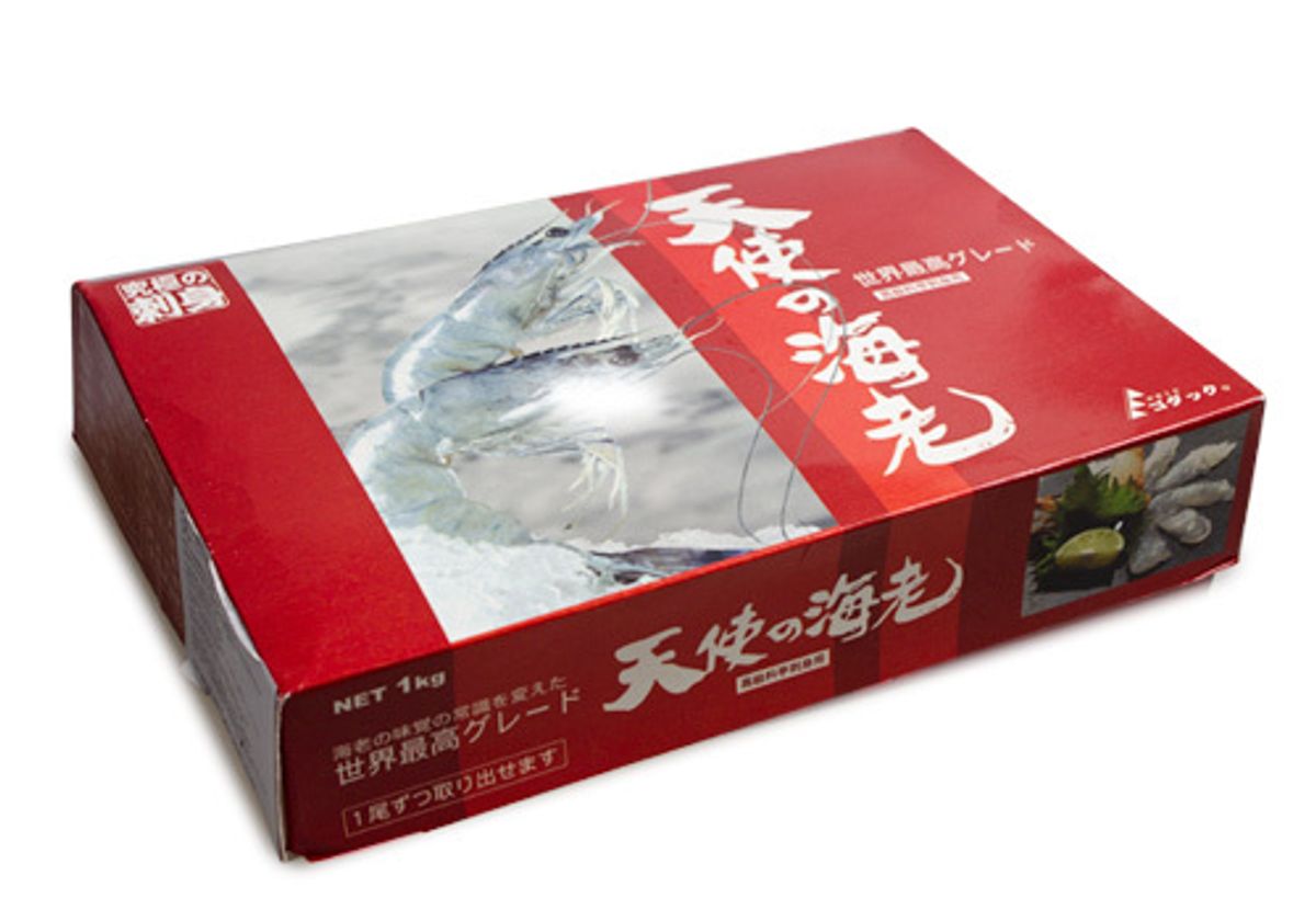 Голубые Японские креветки Тэнши, 1кг