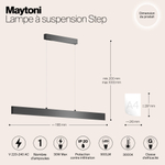 Подвесной светодиодный светильник Maytoni Step P010PL-L30B черный