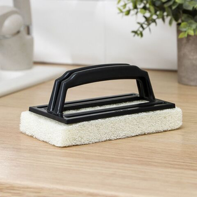 Абразивная щетка с ручкой (15х9 см) (Цвет: разноцветный)