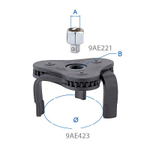 KING TONY (9AE42) Съемник масляных фильтров, 63-102 мм, 3-х захватный