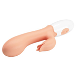 Телесный вибратор с клиторальным стимулятором Bloody Mary - 19,2 см.