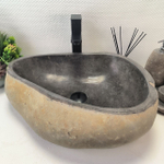 Раковина из речного камня RS-63907 (50*41*15) 0122