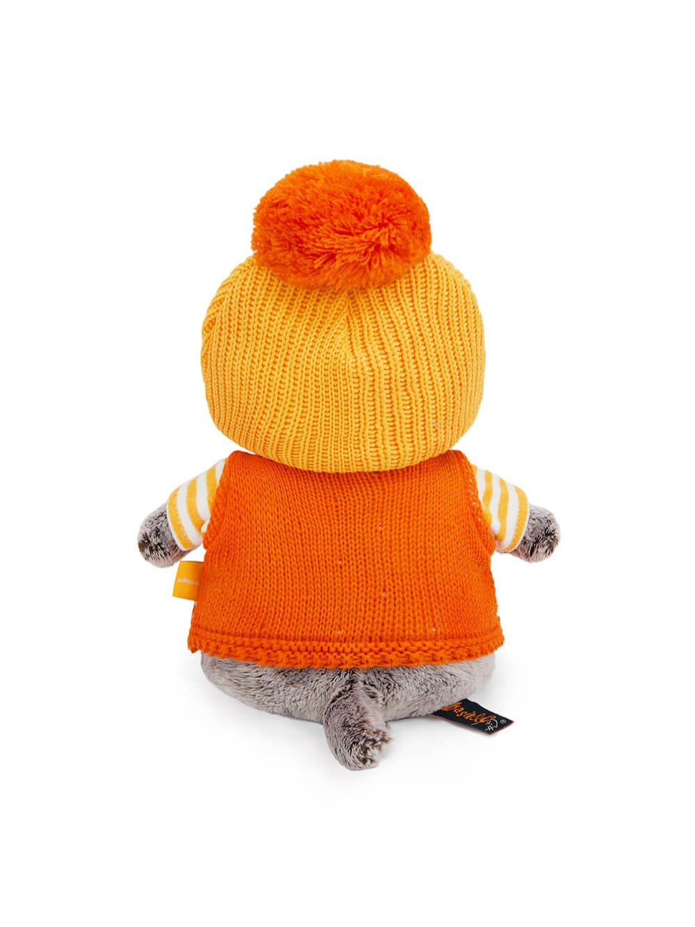 Мягкая игрушка Кот Басик в жилете и шапочке с помпоном 20 см BB-160