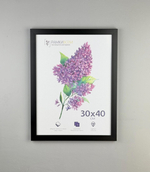 Фоторамка 30х40 см черная, без фактуры, арт. 3040.РУ2875