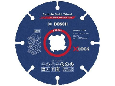 Круг отрезной 125х2.5x22.2 мм дерево, пластик, гипсокартон X-LOCK Carbide BOSCH
