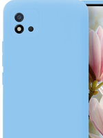 Накладка Realme C20/C11 силикон матовый голубой Zibelino