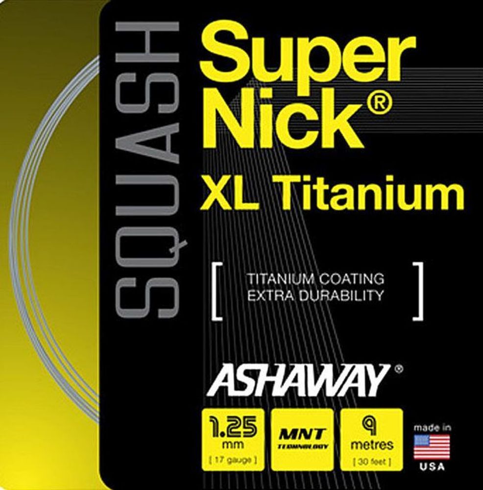 Струнгы для сквоша Ashaway SuperNick XL Titanium