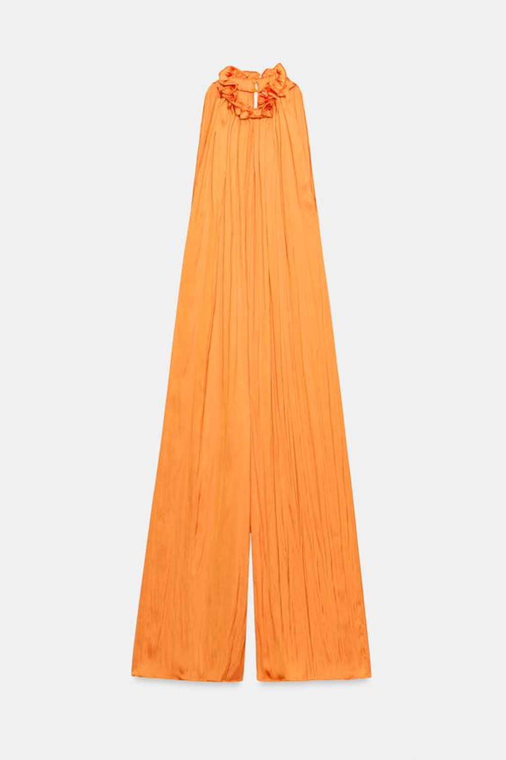 ZARA АТЛАСНЫЙ КОМБИНЕЗОН — ZW COLLECTION, ОРАНЖЕВЫЙ