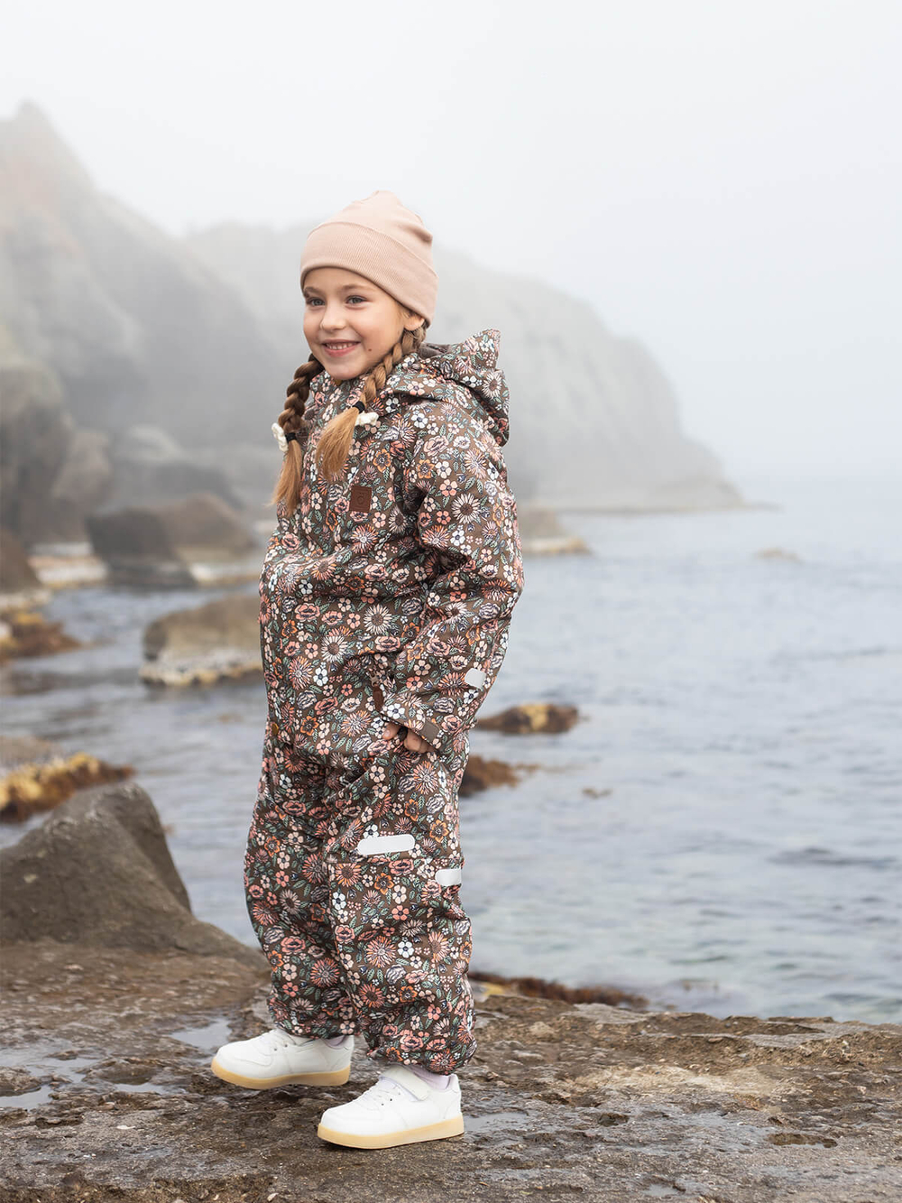 Комбинезон мембранный демисезонный Mjölk Floral Dark, утеплитель 150гр/м2